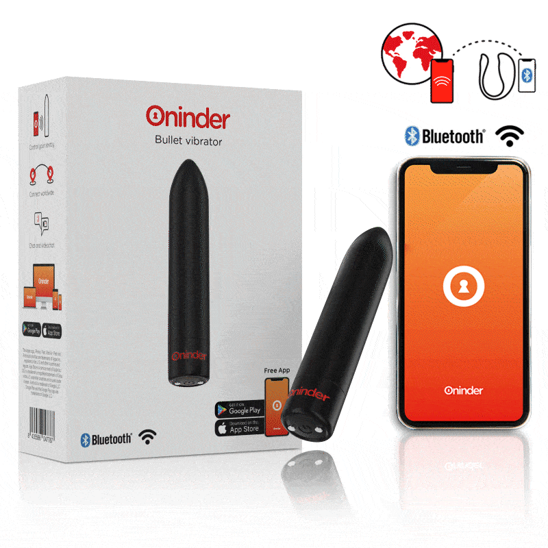 ONINDER – BERLIN VIBRATEUR BULLET NOIR 9 MODES 8,5 X 2 CM – APPLICATION GRATUITE