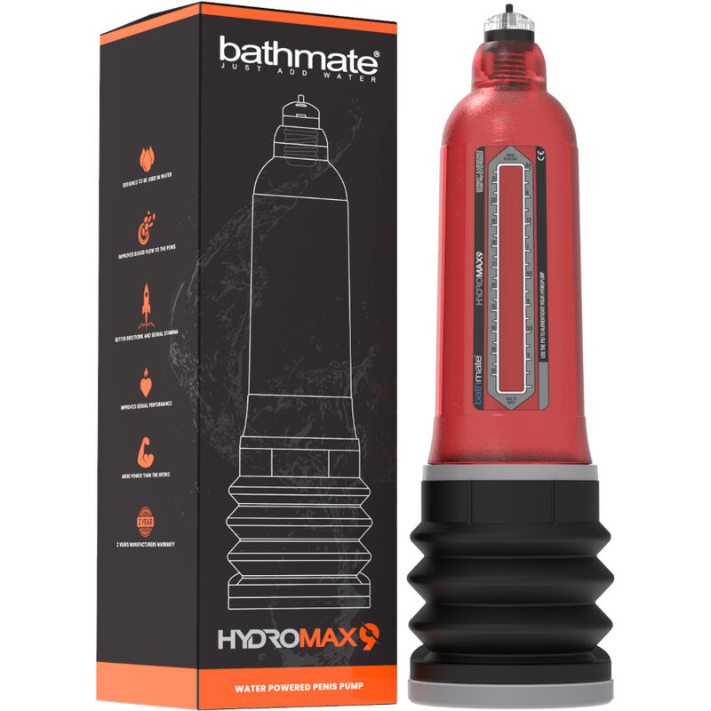BATHMATE – HYDROMAX 9 POMPE DAUGMENTATION DE PÉNIS ROUGE