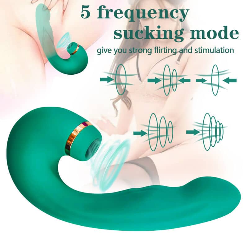 ARMONY – VIBRATEUR  VENTOUSE FLEXIBLE VERT