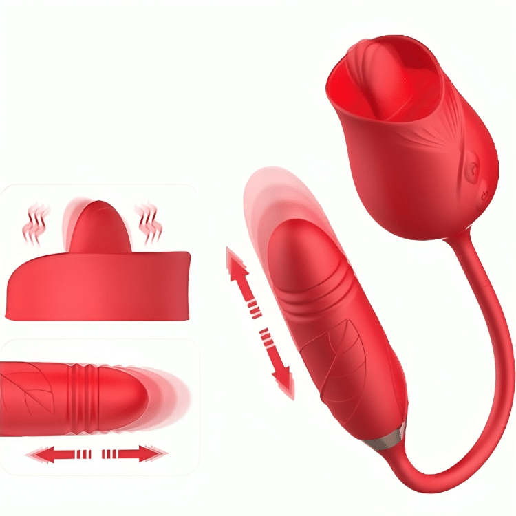 ARMONY – VIBRATEUR DE FLEUR DELIGHT  THUSTING AVEC LANGUE ROUGE