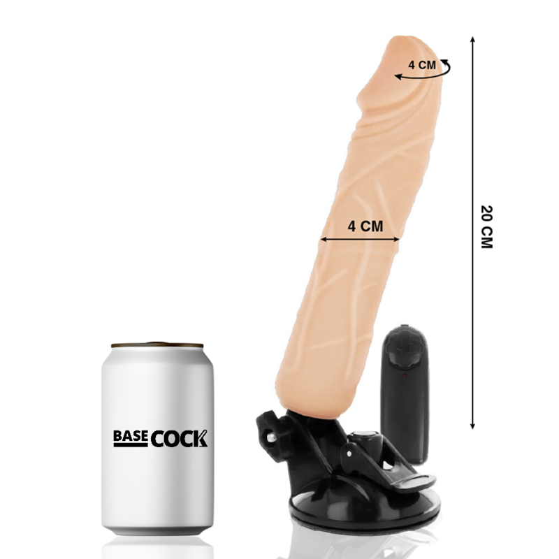 BASECOCK – VIBRATEUR TÉLÉCOMMANDE NATUREL RÉALISTE 20 CM