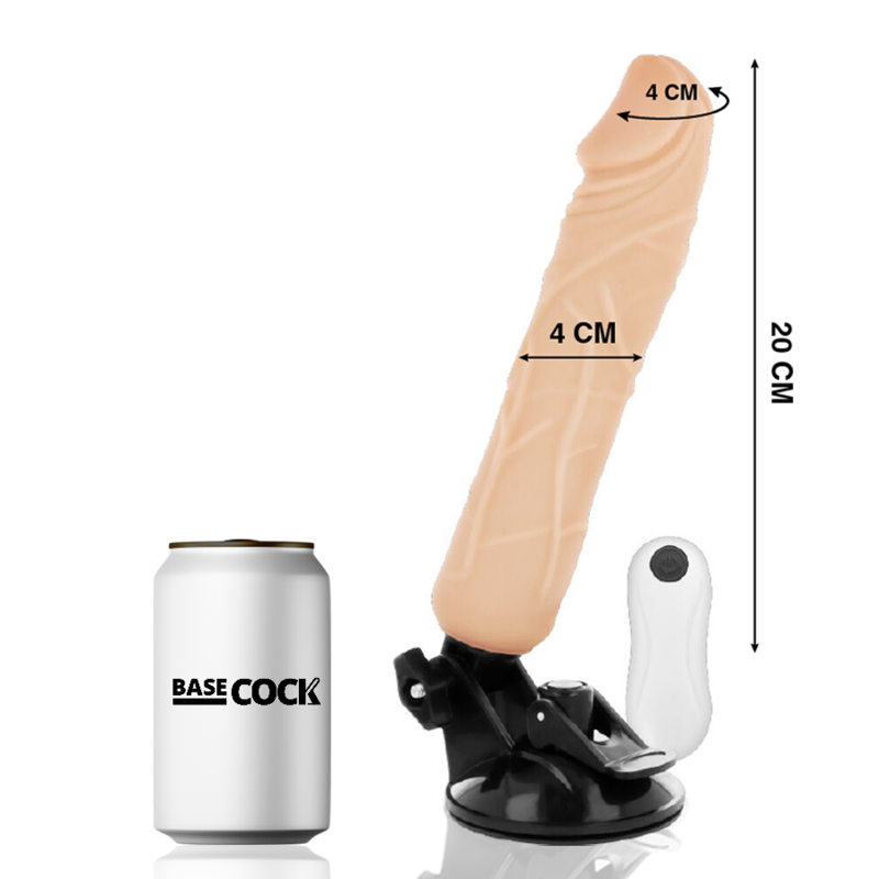 BASECOCK – VIBRATEUR RÉALISTE TÉLÉCOMMANDE NATUREL 20 CM