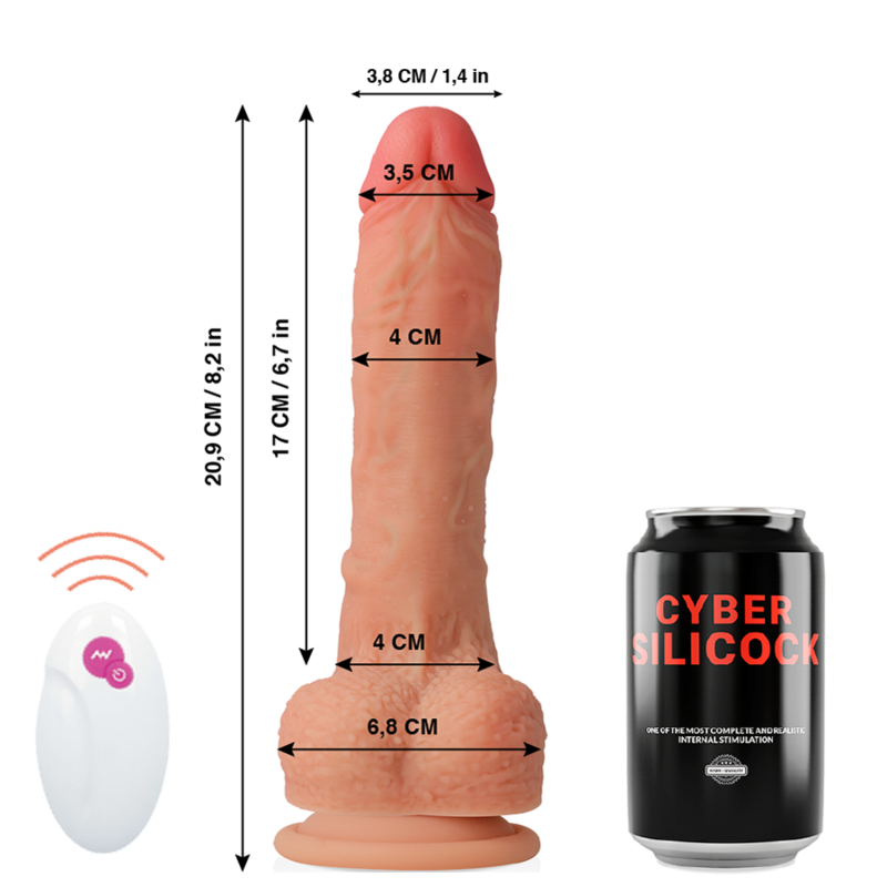 CYBER SILICOCK – TÉLÉCOMMANDE RÉALISTE MASTER HUCK 20.9 CM -O- 4 CM