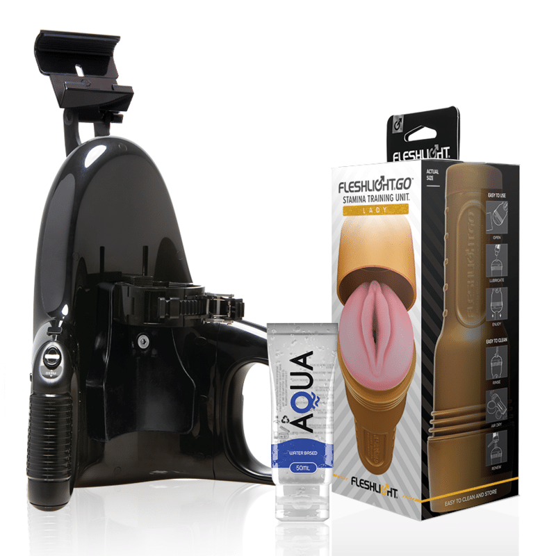 FLESHLIGHT – STAMINA GO TRAINING UNIT LADY + LANCEMENT UNIVERSEL + LUBRIFIANT DE QUALITÉ AQUA 50 ML