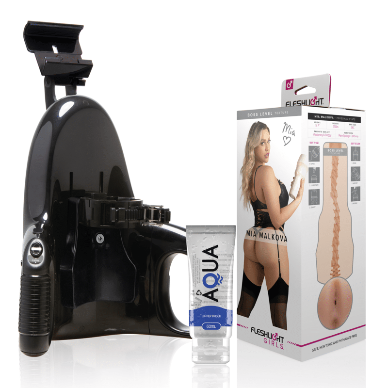 FLESHLIGHT – MIA MALKOVA BOSS LEVEL + LANCEMENT UNIVERSEL + LUBRIFIANT QUALITÉ AQUA 50 ML