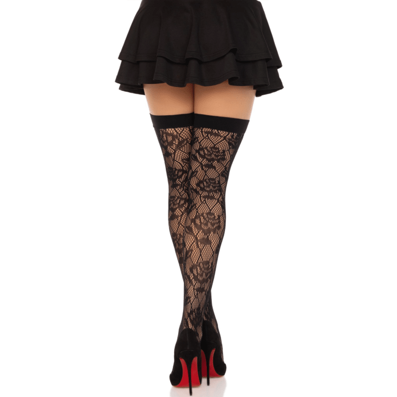 LEG AVENUE – STOCKS NET DE ROSES SAUVAGES NOIR
