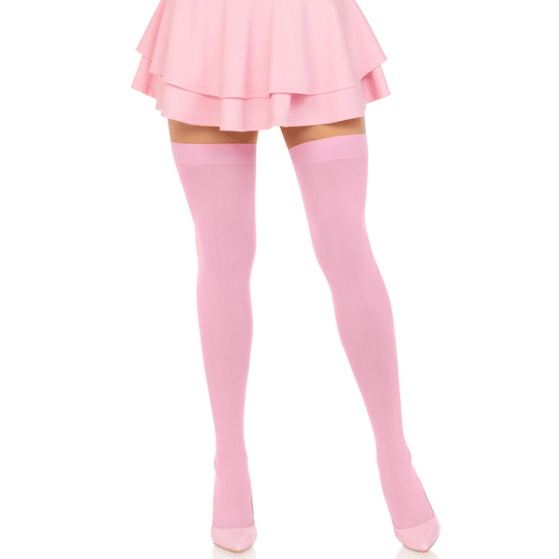 LEG AVENUE – CUISSES HAUTES EN NYLON ROSE