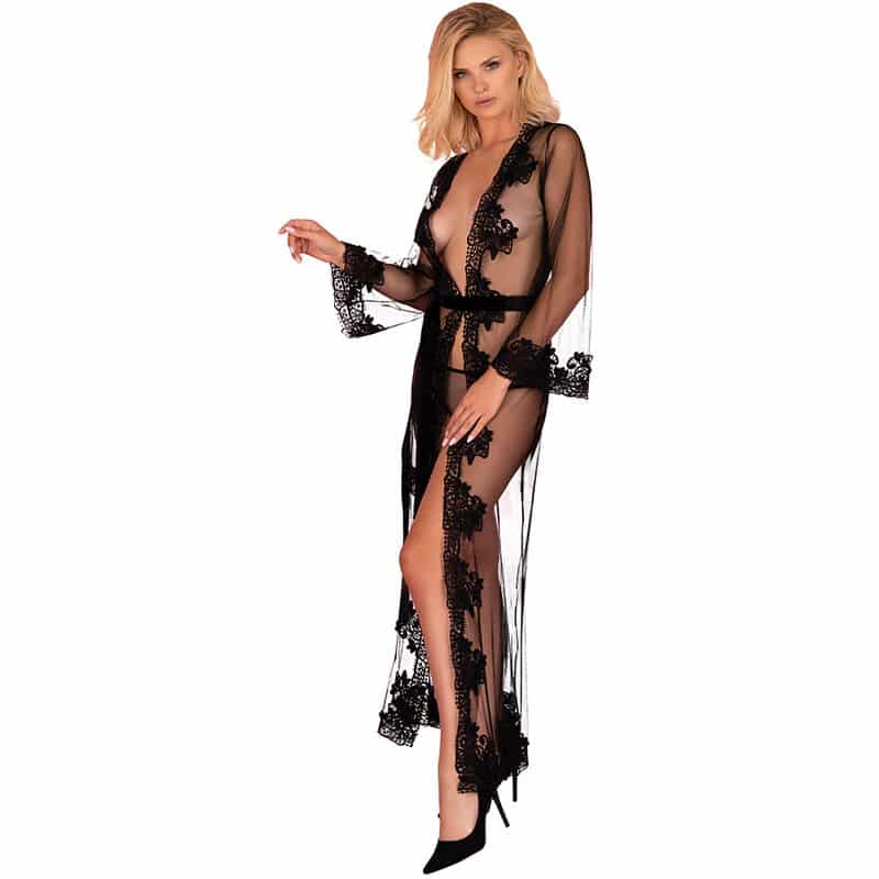 LIVCO CORSETTI FASHION – ROBE NOKINA LC XG055 + CULOTTE NOIR TAILLE UNIQUE