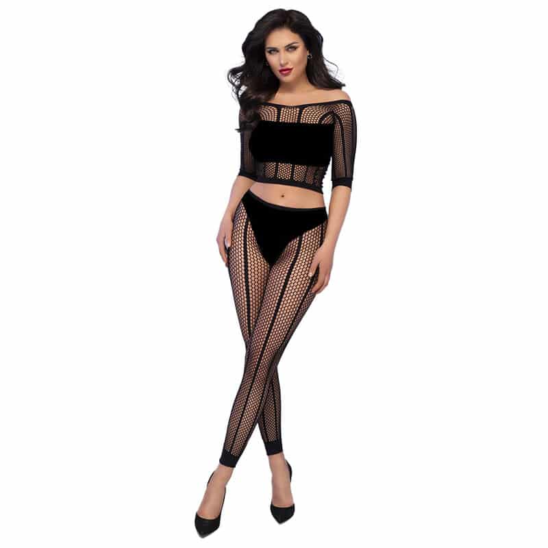 CHILIROSE – CR 4647 TOP  LEGGINS NOIR S/M