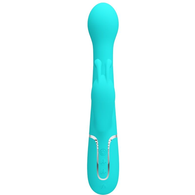 PRETTY LOVE – VIBRATEUR DEJON RABBIT 3 EN 1 MULTIFONCTION VERT AQUA