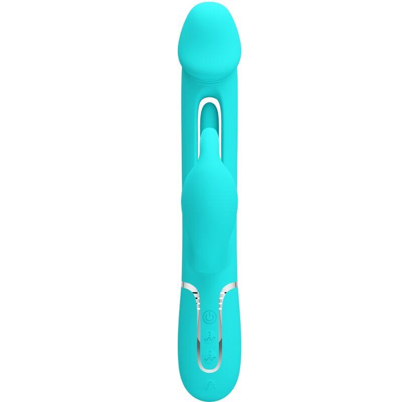 PRETTY LOVE – VIBRATEUR DEJON RABBIT 3 EN 1 MULTIFONCTION VERT AQUA