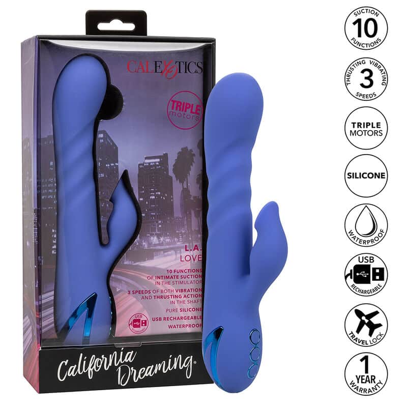 CALEXOTICS – VIBRATEUR  SUCKER LA LOVE BLEU PAR CALIFORNIA DREAMING