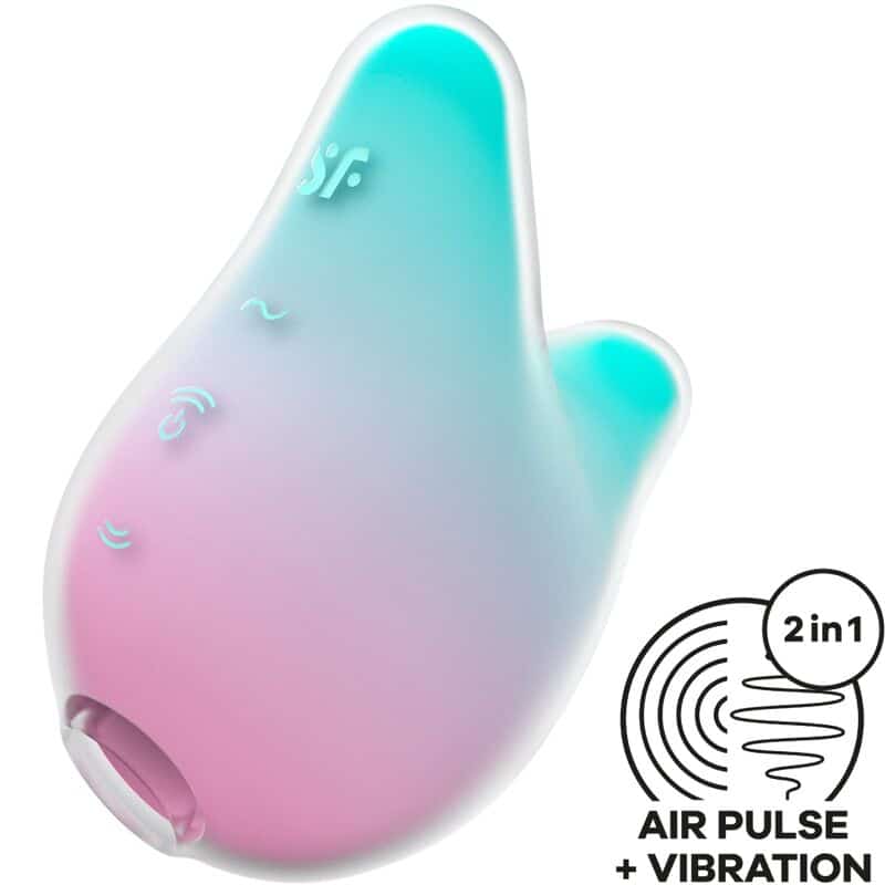 SATISFYER – MERMAID VIBES STIMULATEUR  VIBRATEUR MENTHE ET ROSE