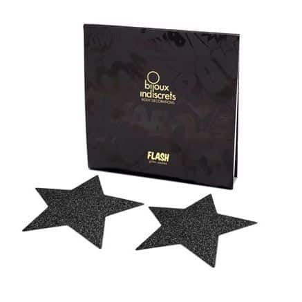 BIJOUX – INDISCRETS CAPUCHONS DE TAMELON NOIR STAR FLASH