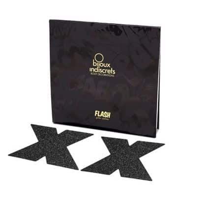 BIJOUX – INDISCRETS FLASH CROSS NIPPLE CAPS NOIR