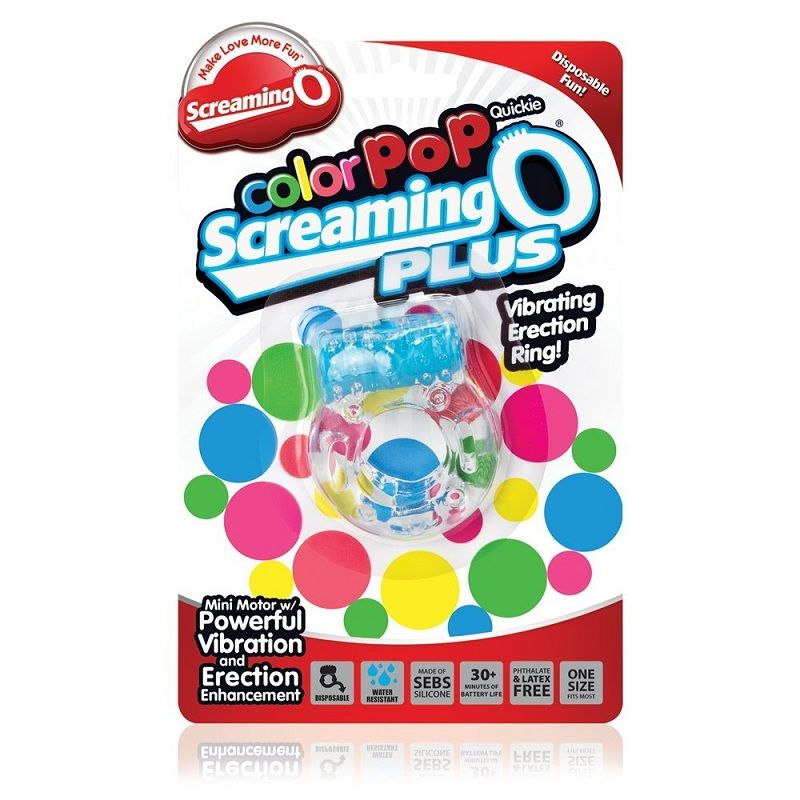 SCREAMING O – COLOR POP PLUS ANNEAU PÉNIEN BLEU