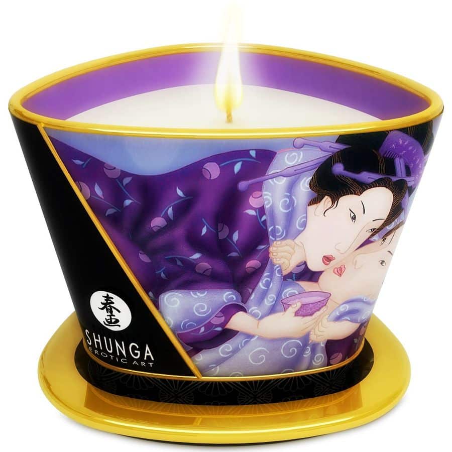 SHUNGA – MINI CARESSE AUX CHANDELLES BOUGIE DE MASSAGE FRUITS EXOTIQUES 170 ML