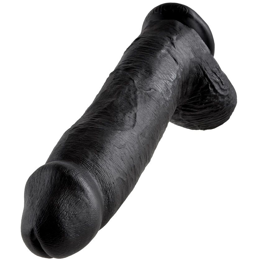 KING COCK – 12 GODE NOIR AVEC BOULES 30.48 CM