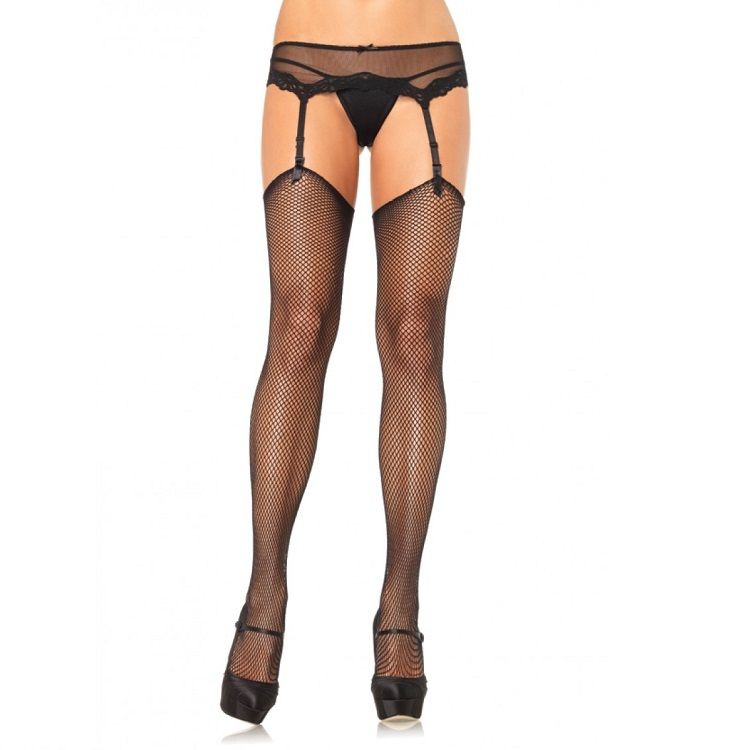 LEG AVENUE – BAS NET SANS SILICONE AUTO-ADHÉSIF SUPÉRIEUR