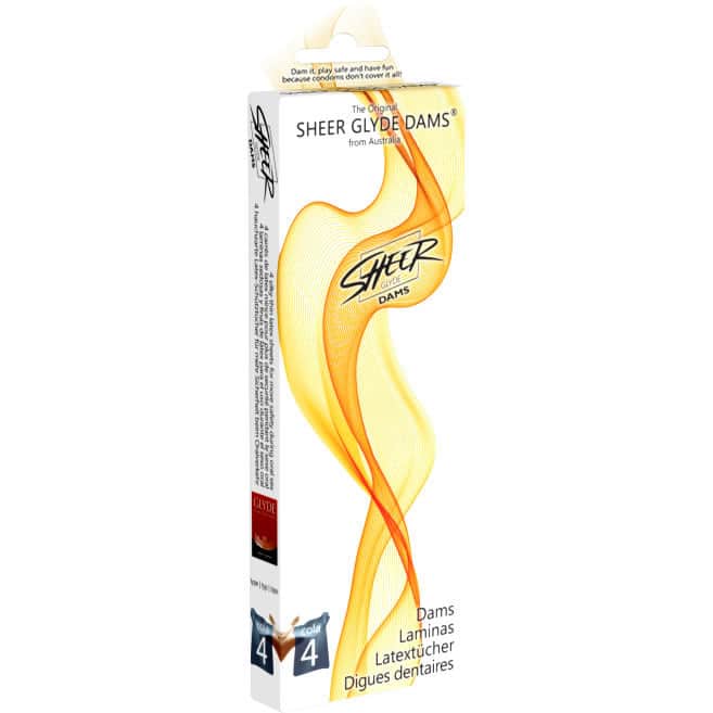 SHEER GLYDE – BARRAGES LAMINAS LATEX QUEUE DE SEXE ORAL