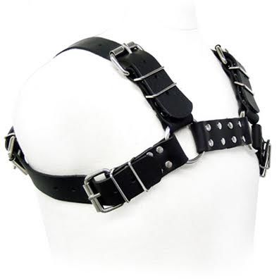 LEATHER BODY – HARNAIS BULL CHIEN NOIR