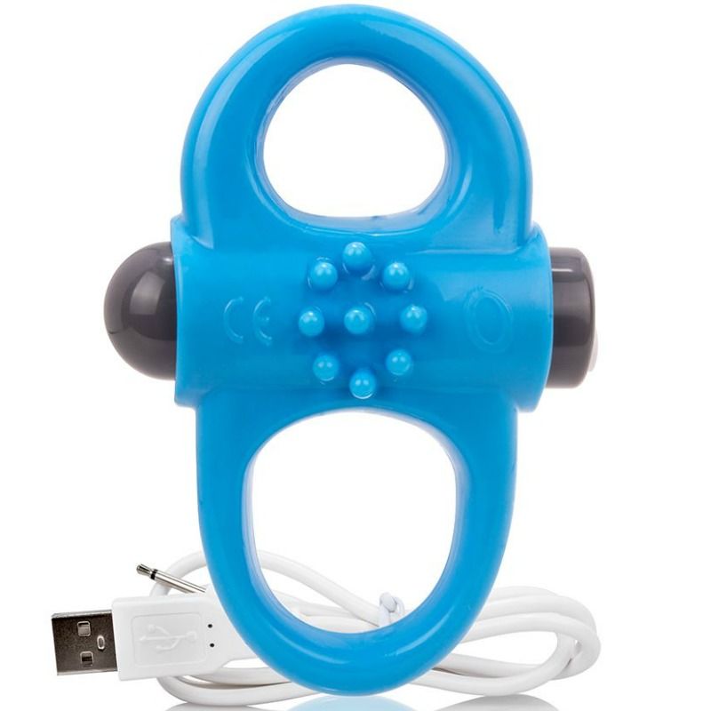 SCREAMING O – ANNEAU PÉNIEN VIBREUR RECHARGEABLE YOGA BLEU