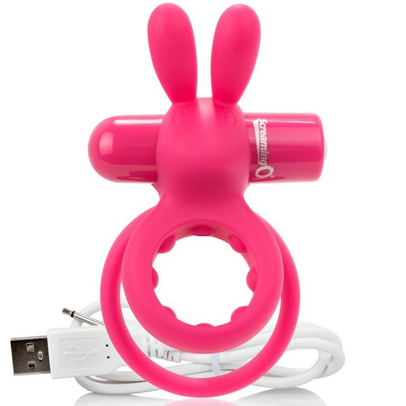 SCREAMING O – ANNEAU PÉNIEN DOUBLE RECHARGEABLE CON RABBIT HARE ROSE
