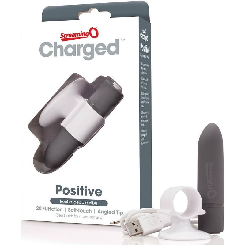 SCREAMING O – MASSEUR RECHARGEABLE POSITIVE GRIS