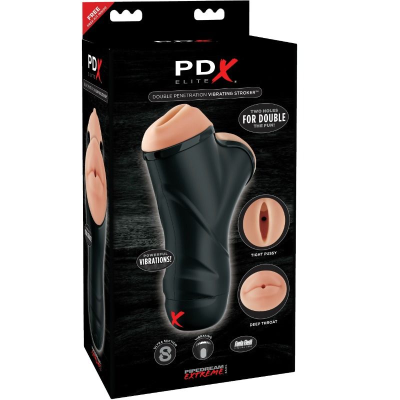 PDX ELITE – COUREUR VIBRANT DOUBLE PÉNÉTRATION