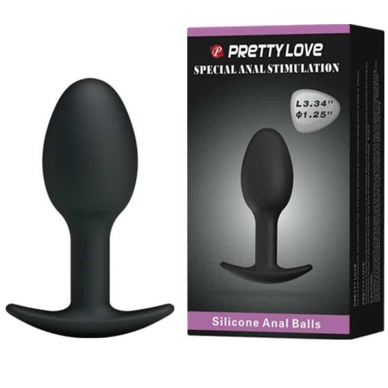 PRETTY LOVE – PLUG ANAL EN SILICONE 6.5 CM NOIR