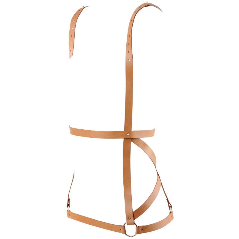 BIJOUX – INDISCRETS MAZE HARNAIS FORME ROBE MARRON