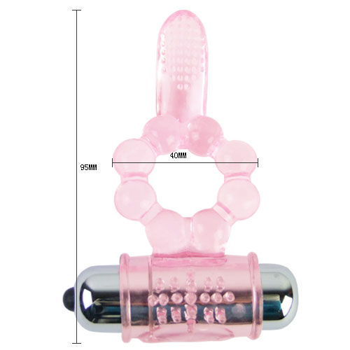 BAILE – ANNEAU SILICONE 10 RYTHMES DE LANGUE AVEC VIBRATION ROSE
