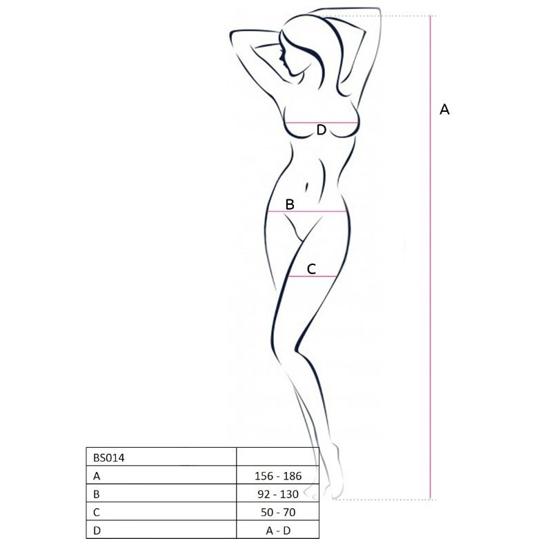 PASSION – FEMME BS014 BODYSTOCKING BLANC TAILLE UNIQUE