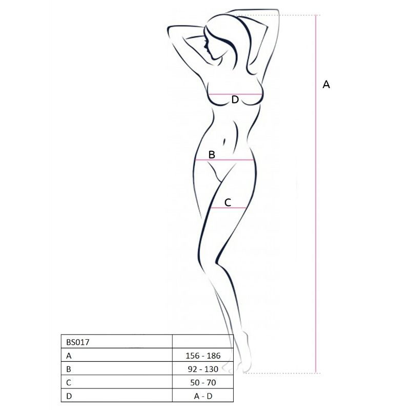 PASSION – FEMME BS017 BODYSTOCKING BLANC TAILLE UNIQUE