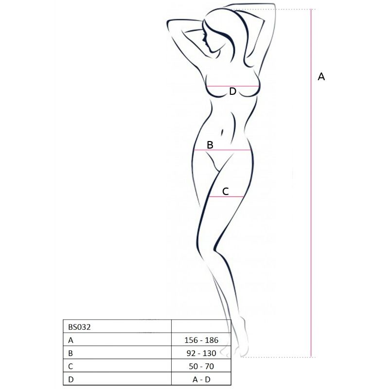 PASSION – FEMME BS032 BODYSTOCKING ROUGE TAILLE UNIQUE