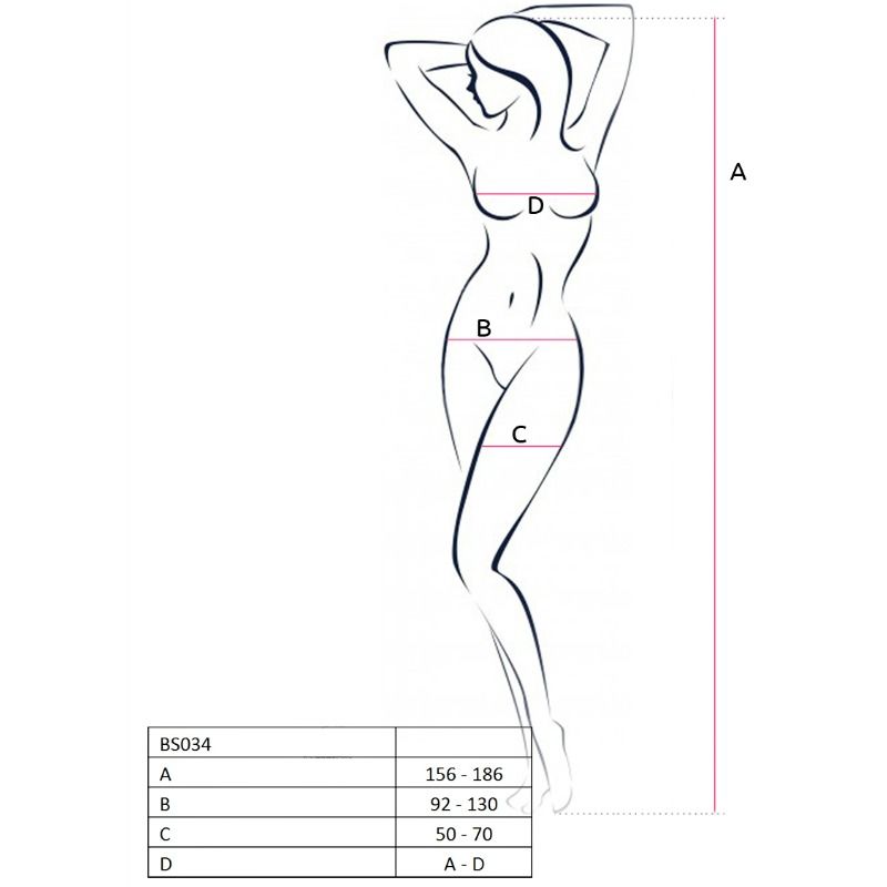 PASSION – FEMME BS034 BODYSTOCKING ROUGE TAILLE UNIQUE