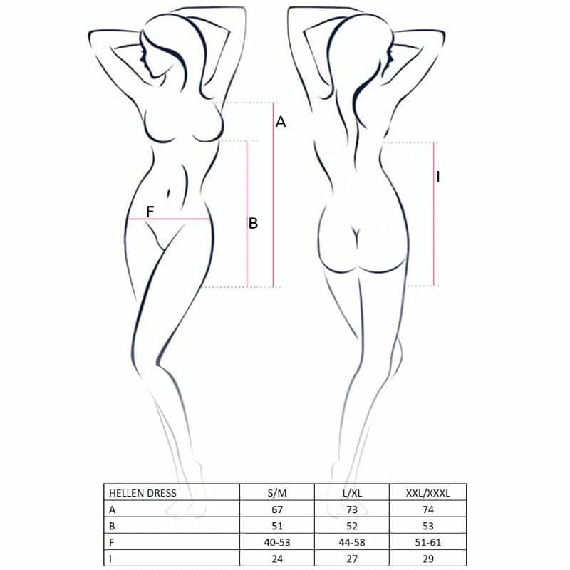 PASSION – FEMME HELLEN ROBE ET STRING TAILLE S/M