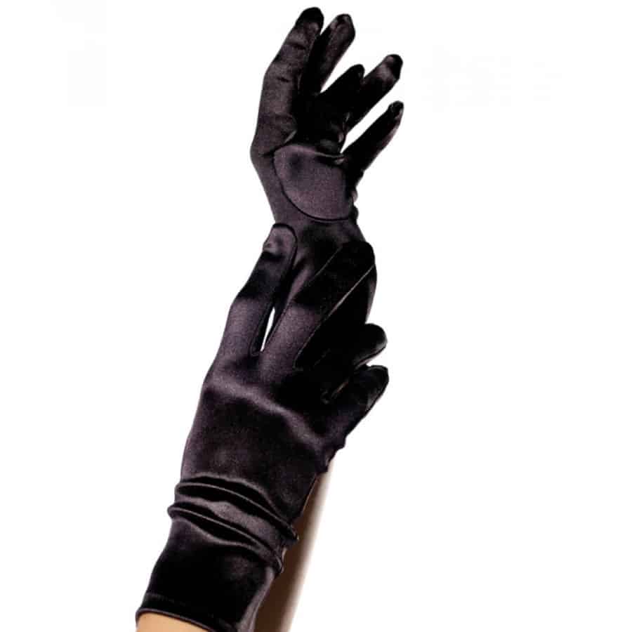 LEG AVENUE – GANTS SATIN NOIR