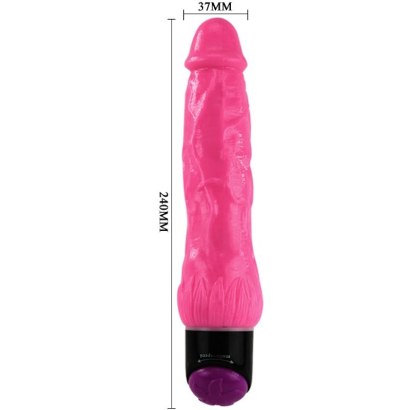 BAILE – VIBRATEUR RÉALISTE SEXE COLORÉ ROSE 24 CM