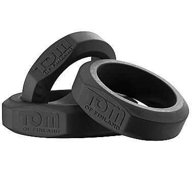 TOM OF FINLAND – ENSEMBLE DE 3 BAGUES EN SILICONE COCK