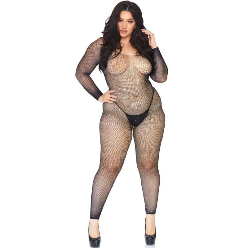 LEG AVENUE – BAS DE CORPS EN FILET CRISTALLISÉ LEG AVENUE – 1X-2X