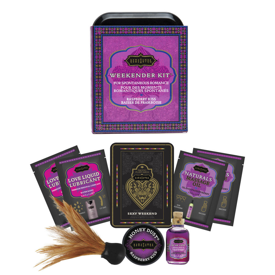 KAMASUTRA – WEEKENDER KIT EN ÉTAIN FRAMBOISE KISS FRAMBOISE
