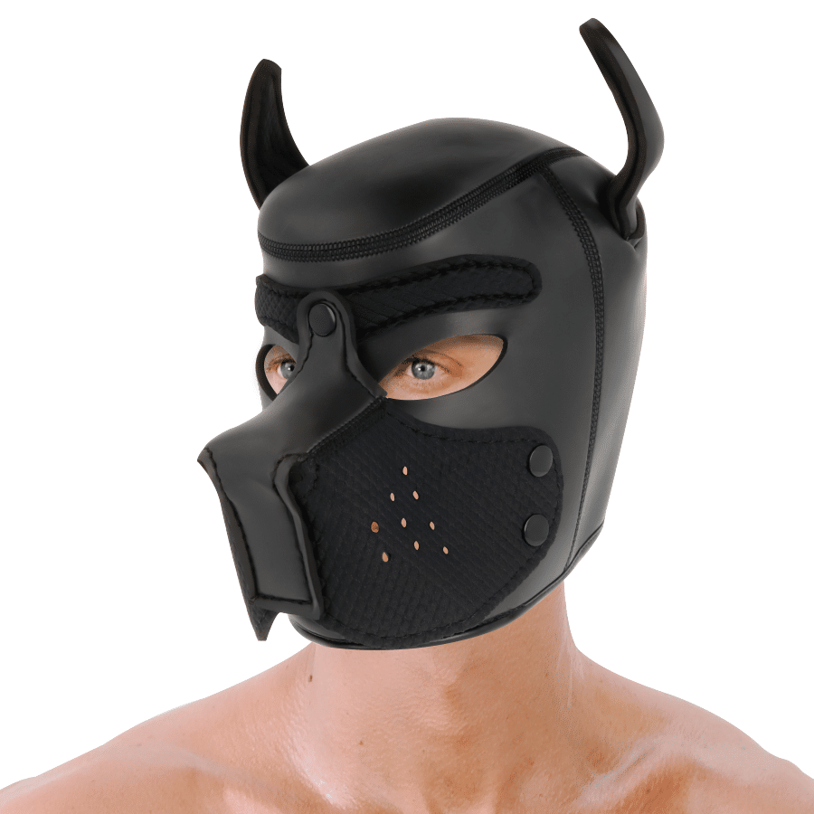 DARKNESS – MASQUE POUR CHIEN EN NÉOPRÈNE AVEC MUSEAU AMOVIBLE M