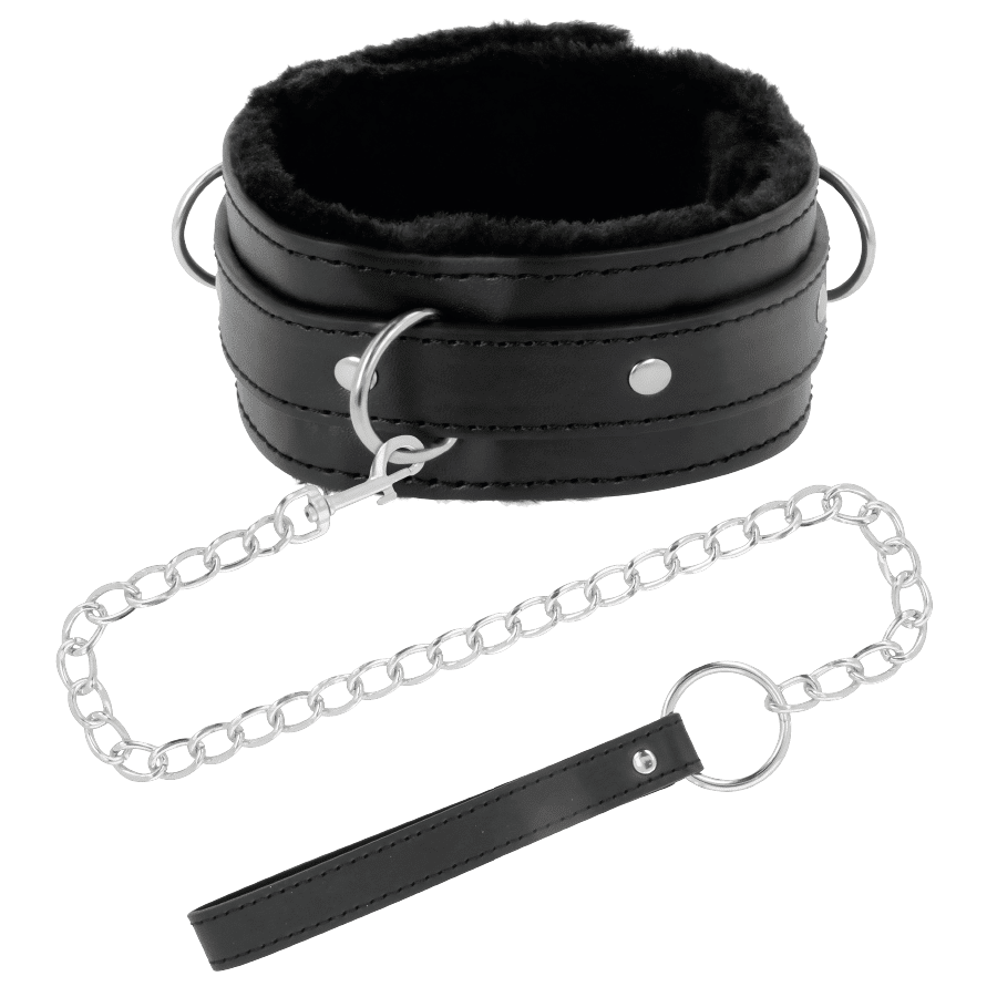 DARKNESS – COLLIER DE POSTURE CONFORTABLE AVEC CHAÎNE EN CUIR