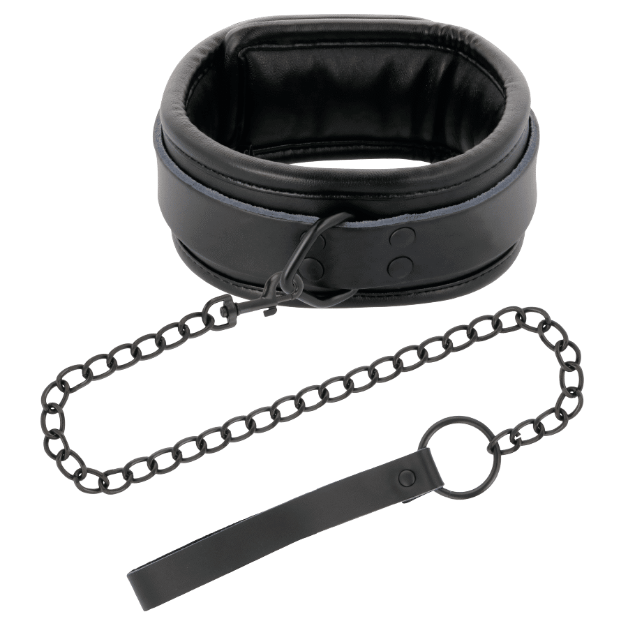 DARKNESS – COLLIER NOIR AVEC CHAÎNE