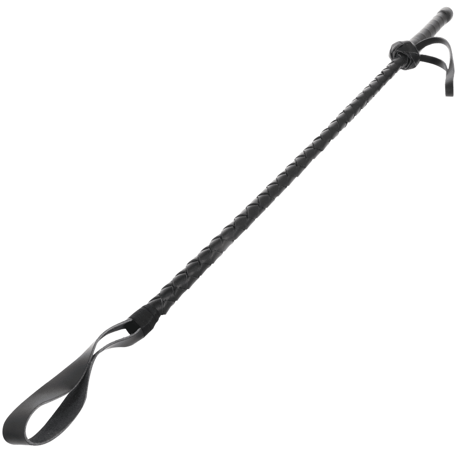 DARKNESS – FOUET BDSM FÉTICHISTE EN CUIR 60CM