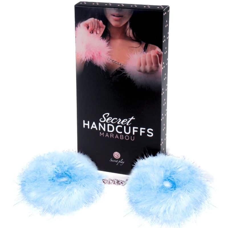 SECRETPLAY – MENOTTES DE MARABOU LUMIÈRE BLEUE