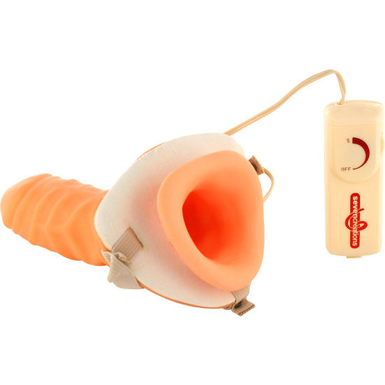 SEVEN CREATIONS – HARNAIS CREUX RÉGLABLE AVEC VIBRATEUR