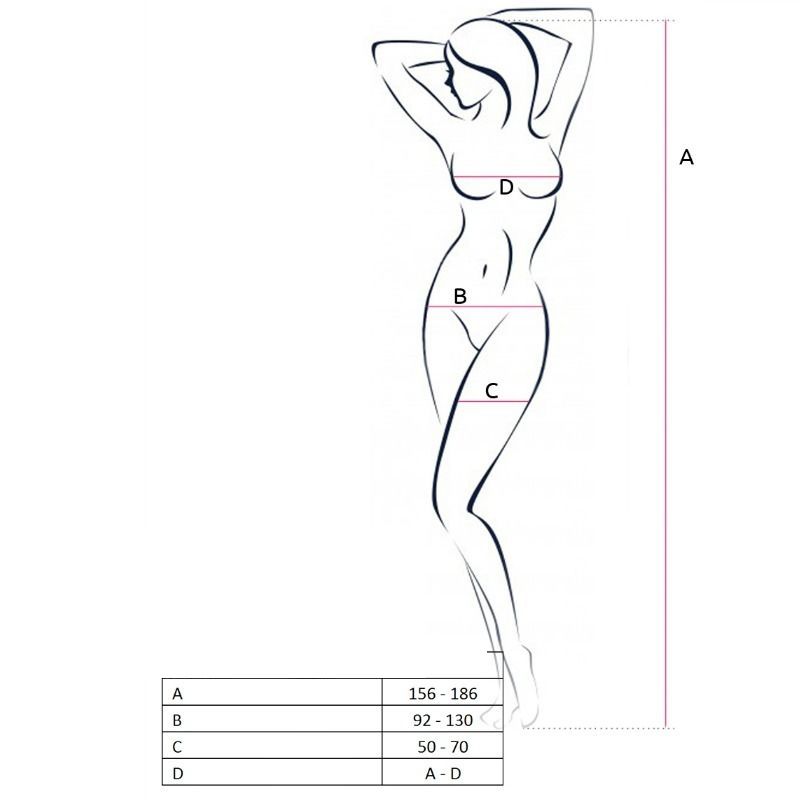 PASSION – FEMME BS055 BODYSTOCKING ROUGE TAILLE UNIQUE