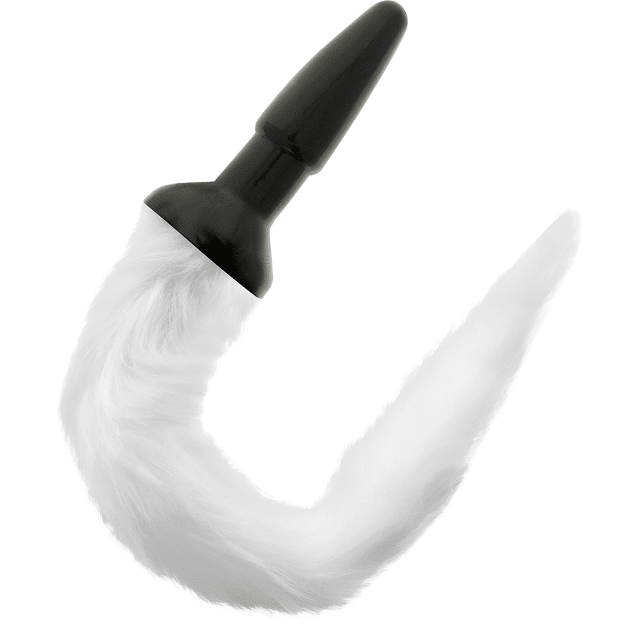 DARKNESS – PLUG ANAL EN SILICONE AVEC QUEUE BLANCHE